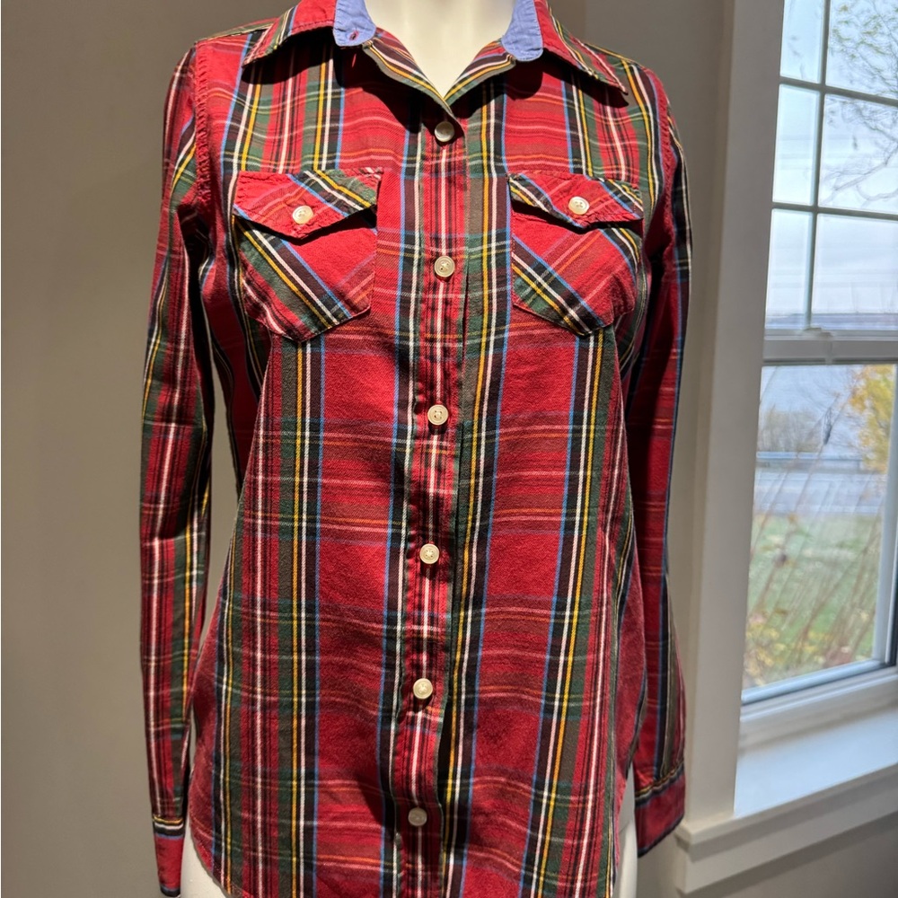 Plaid Button Down Shirt - Royal Stewart Red Tartan